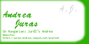 andrea juras business card